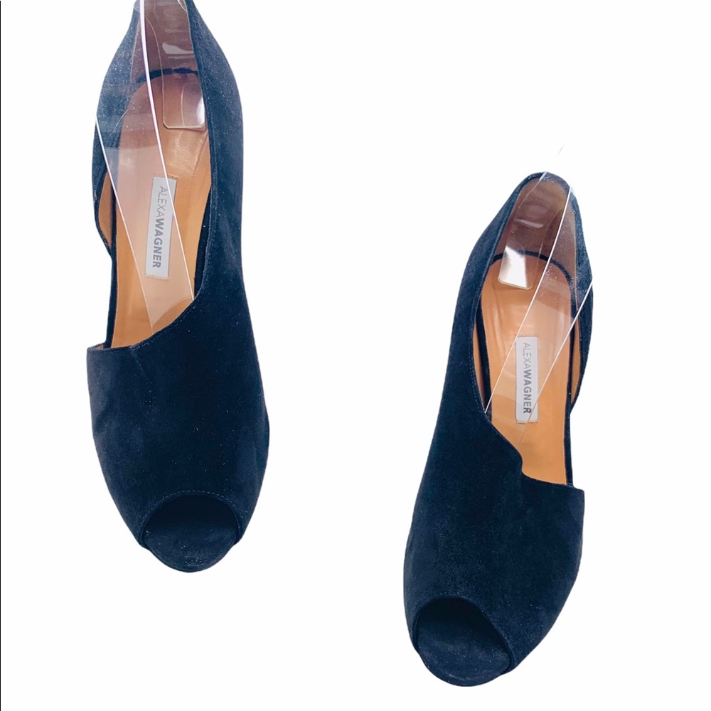Alexa Wagner D’orsay Suede Black Stiletto Heels 9 - Picture 12 of 15